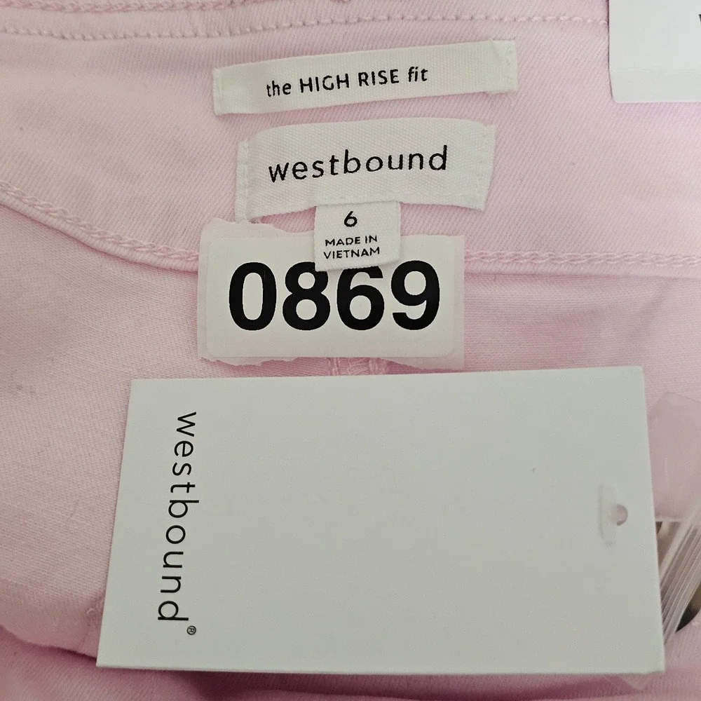 Westbound Women's Shorts 6 Pink Elastic Waistband High Rise Fit 869 - Picture 7 of 7